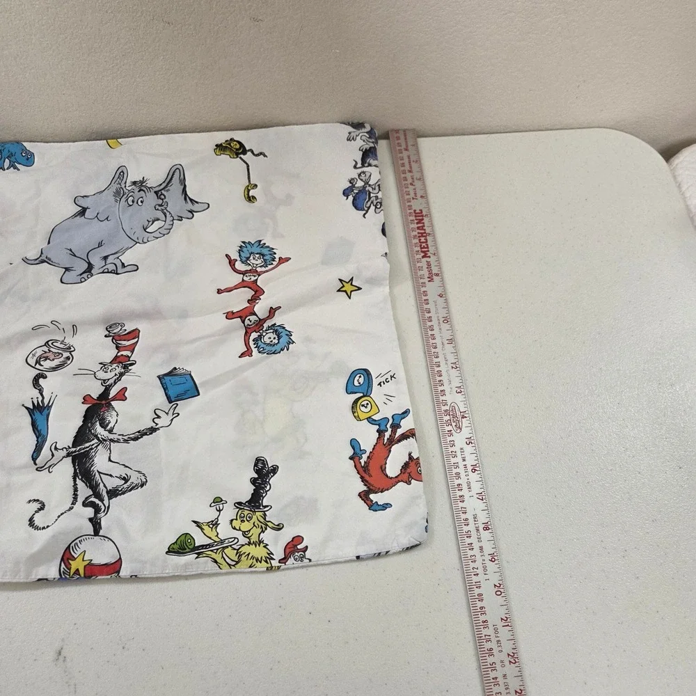 Dr Seuss Characters Standard Pillowcase Cat in the Hat Horton Lorax Thing 1
